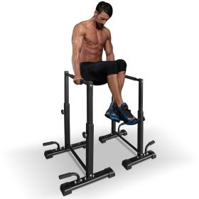 Dip Bar Station Set, 6 Level Adjustable Pull Up Bars, 1200lbs Heave Duty Parallettes Bars, Dip Station for Full Body Workout Fitness