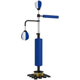 4.6'-6.7' Speed Bag Boxing Bag Stand, Reflex Bag Boxing Training Equipment, Speed Punching Bag, Blue