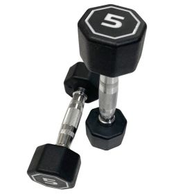 Premium Octagonal Dumbbell, Large Numbers, Hard Chrome Plated Handle Dumbbells To Assist With Push-Ups, 5 Lbs Set Of 2 Support For Self-pickup Fa (Option: defaulttitle)