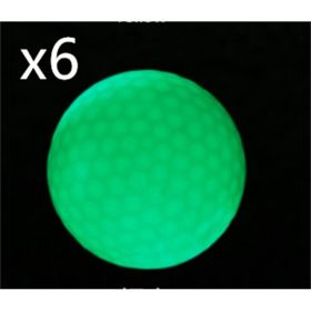 Led Golf Ball Flashing Ball Golf Supplies (Option: 6PCS Green)