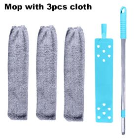 Bed Bottom Cleaning Dust Removal, Retractable Household Cleaning (Option: Mop With 3PC Cloth)