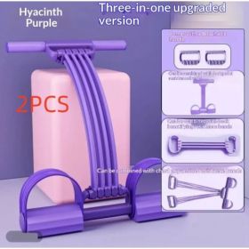 Womens Adjustable Shoulder- And Back-Open Foot-Operated Resistance Trainer (Option: Purple-3 in 1-2PCS)