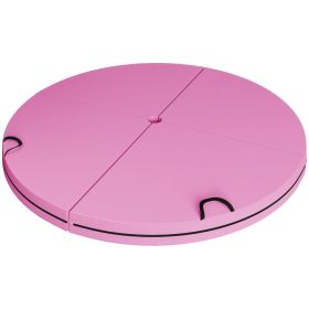 Foldable Crash Mat, Pole Padding with Carrying Handles and EPE Foam for Dance Training and Exercise, Pink (Option: Pink-770x770x380 mm)